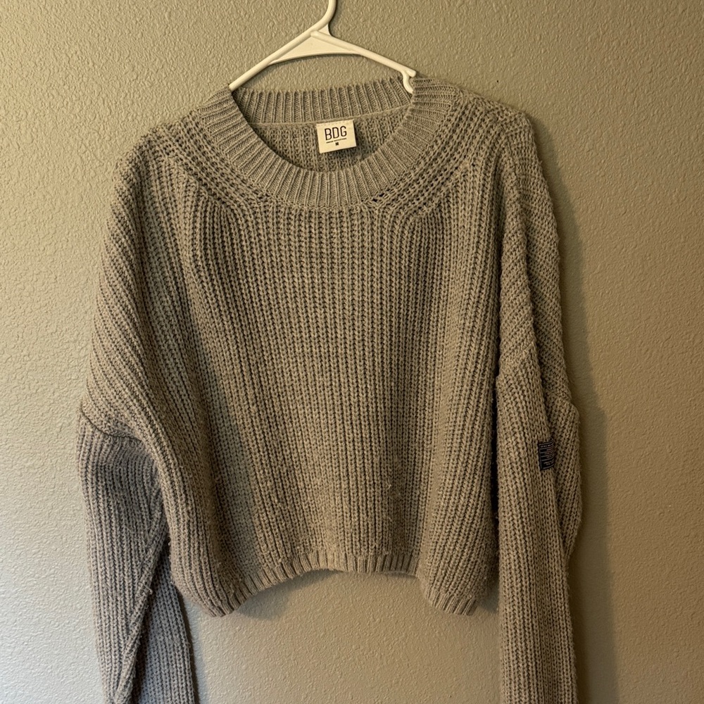 Urban Outfitters Cropped Gray Sweater